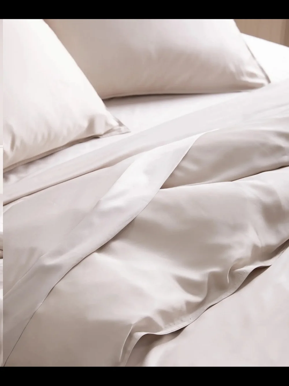 Quince Organic Bamboo Duvet Cover Set 2 Shams Size Full / Queen In Sand,  NWT!